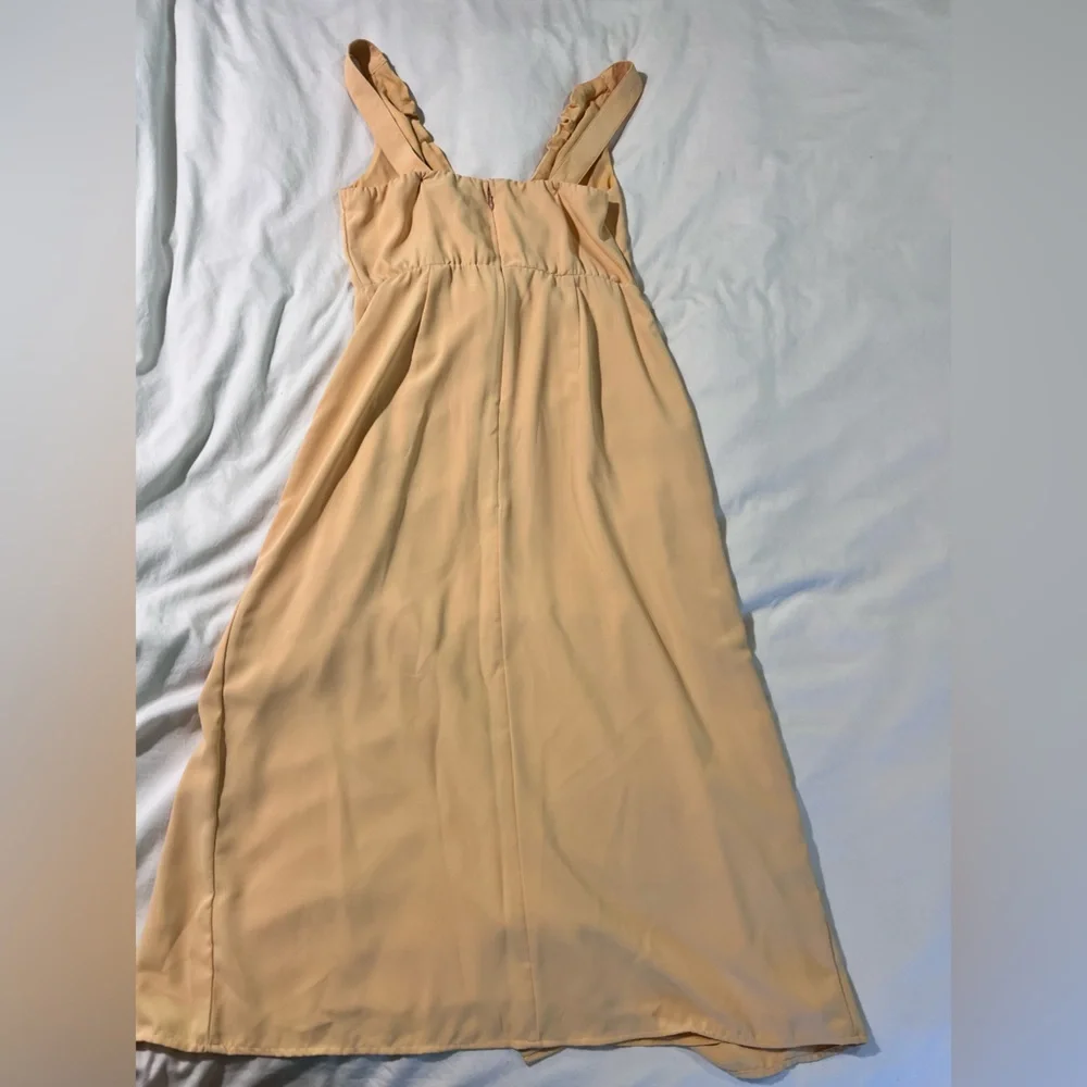 NWT A&F plunged neck slip midi dress size Medium petite in orange - Picture 8 of 9